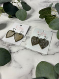 Antique Gold Hearts - Earrings