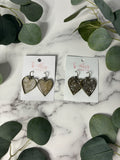 Antique Gold Hearts - Earrings