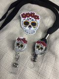 Sugar Skull - Badge Reel / Lanyard