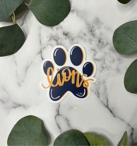 Ascension Christian Lions Paw - Sticker