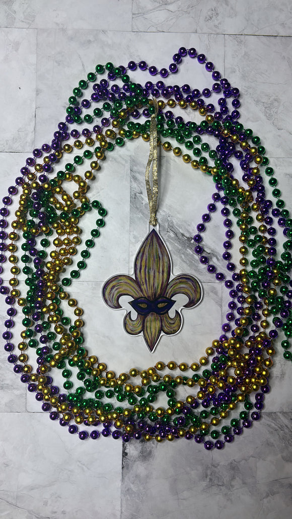 Mardi Gras Fleur de Lis - Ornament