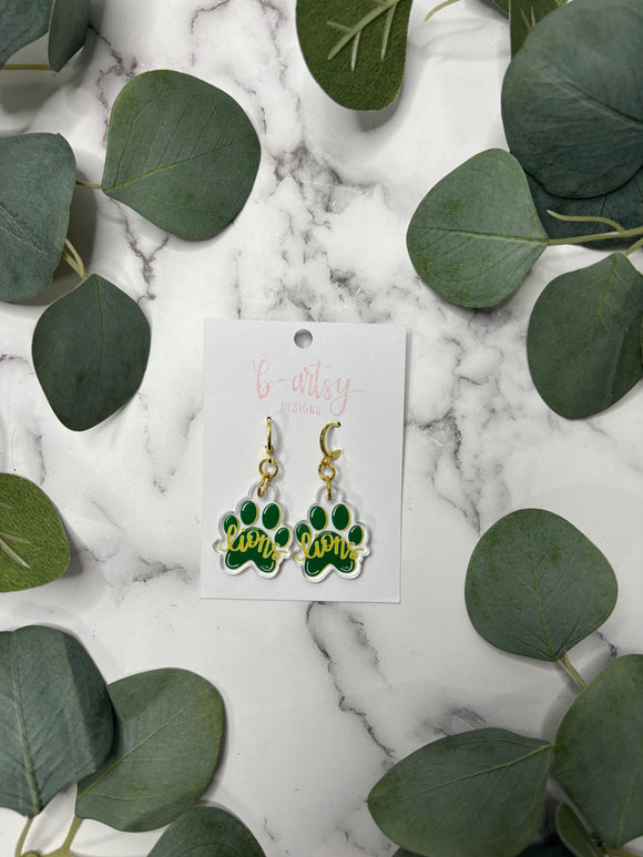 SLU Lions Paw Earrings