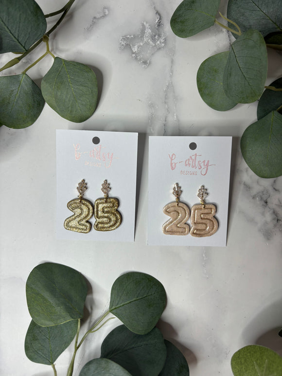 Number 25 - Clay Earrings