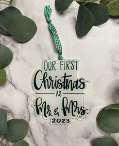 Our First Christmas as Mr. & Mrs. 2023 - Ornament