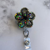 Glitter Flower - Badge Reel / Lanyard