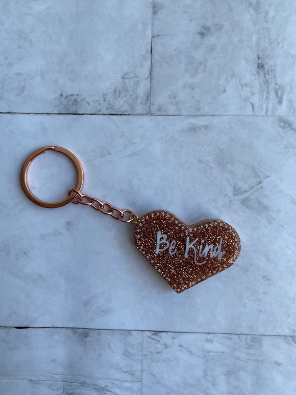 “Be Kind” Heart Keychain